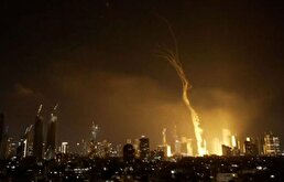 ببینید / موشک‌های ایران به آسمان حیفا رسیدند