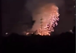 ببینید / تصویری منتسب به اصابت یک پهپاد به دبی