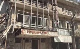 ببینید/ ویدیوی خبرگزاری دانشجو از وضعیت ساختمان هلال احمر در مهاباد پس از حملات هوایی