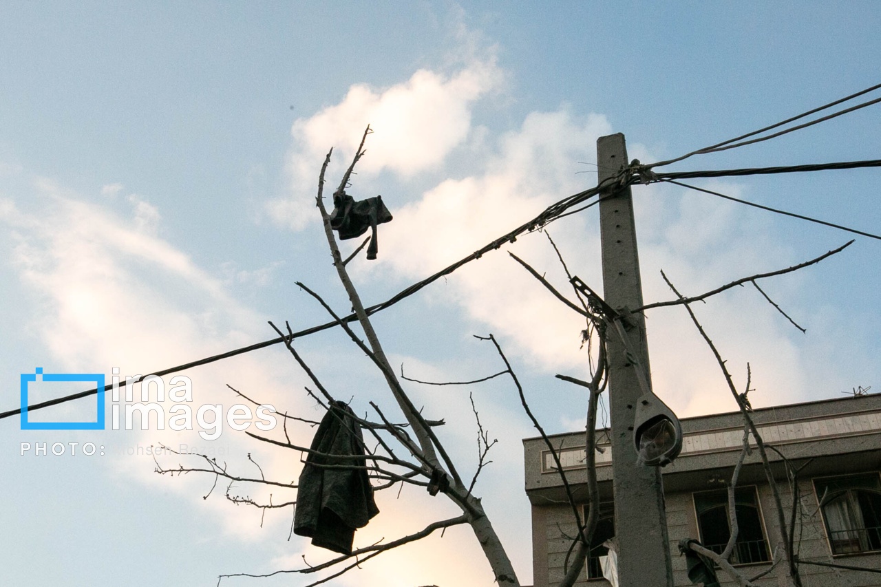 تصاویر ایرنا از حمله هوایی به منازل مسکونی در تهران