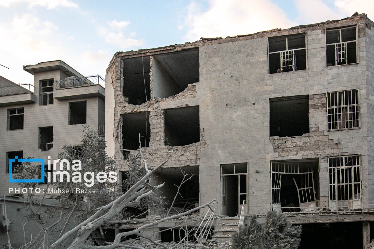 تصاویر ایرنا از حمله هوایی به منازل مسکونی در تهران