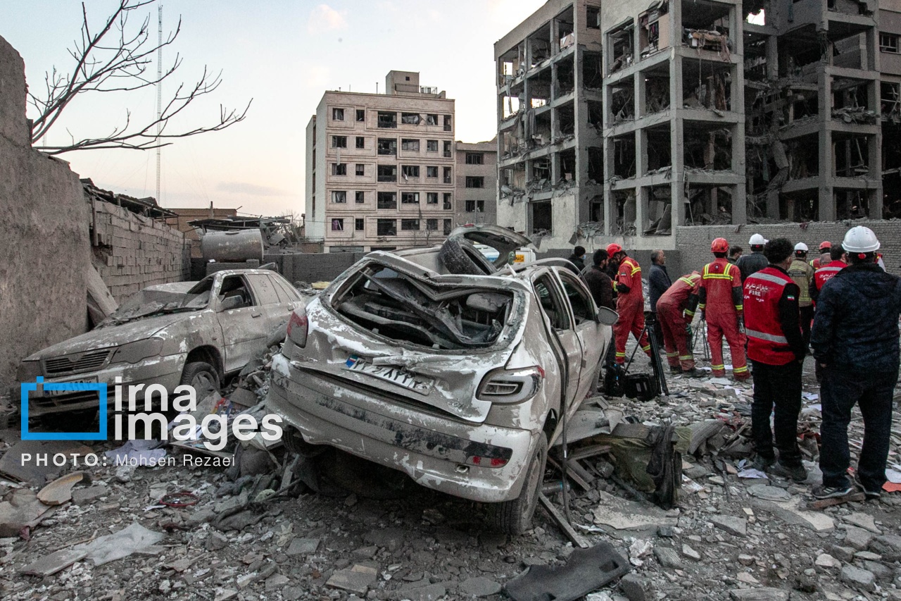تصاویر ایرنا از حمله هوایی به منازل مسکونی در تهران