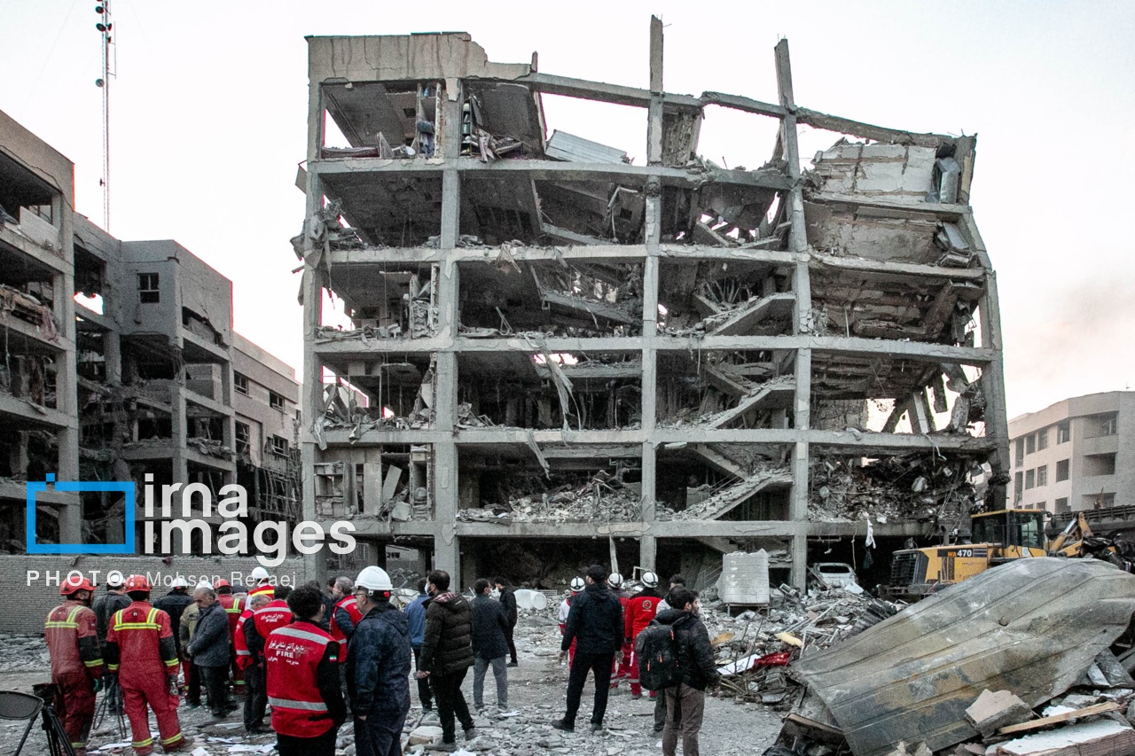 تصاویر ایرنا از حمله هوایی به منازل مسکونی در تهران