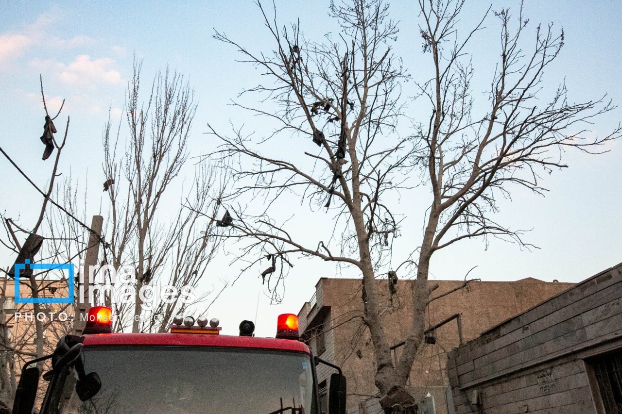 تصاویر ایرنا از حمله هوایی به منازل مسکونی در تهران