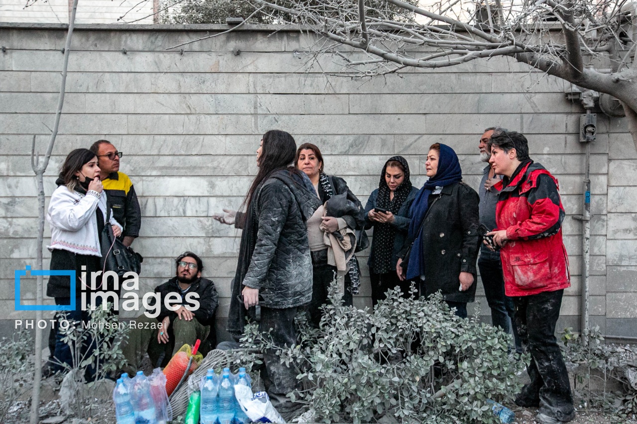 تصاویر ایرنا از حمله هوایی به منازل مسکونی در تهران