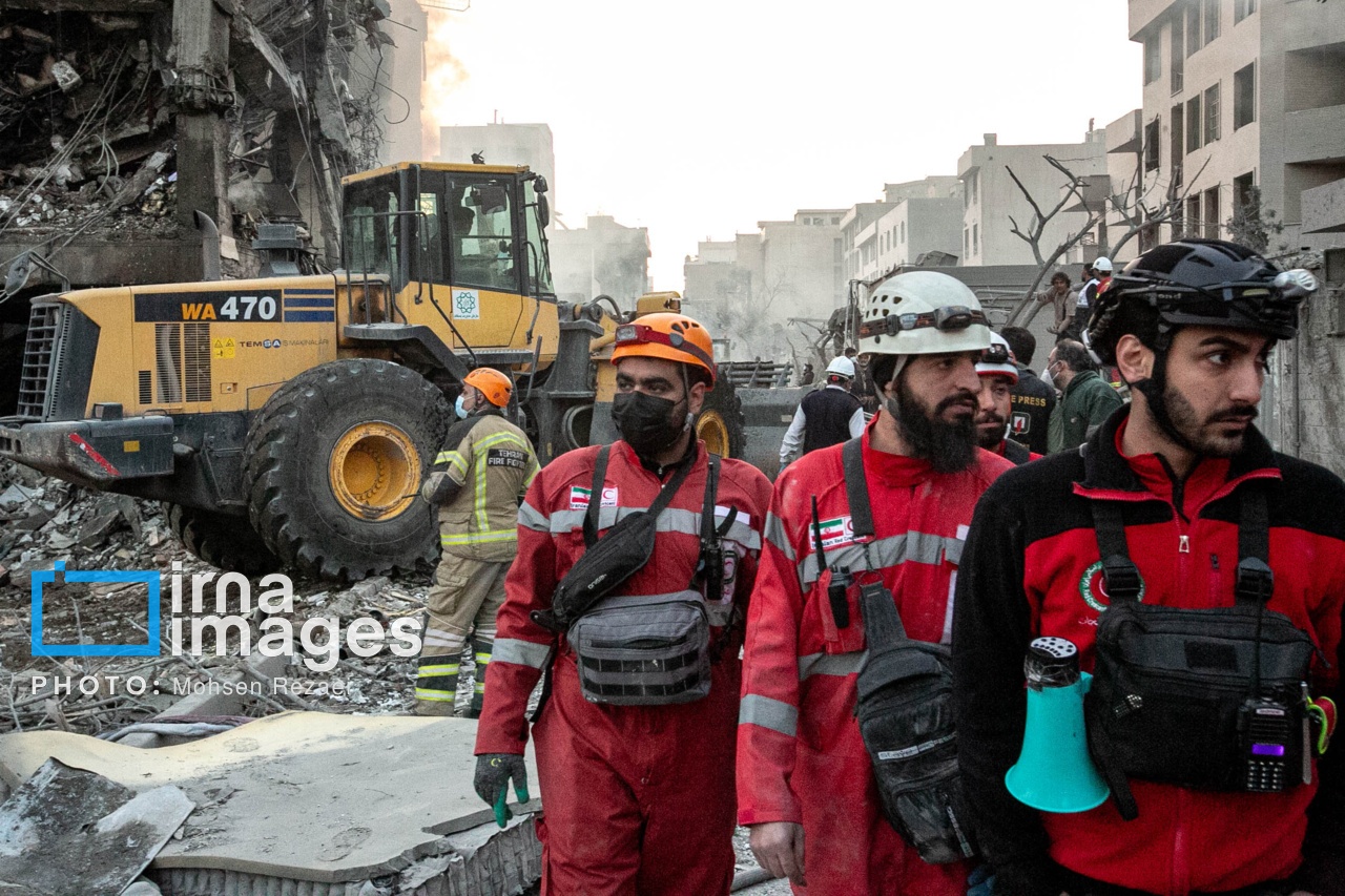 تصاویر ایرنا از حمله هوایی به منازل مسکونی در تهران