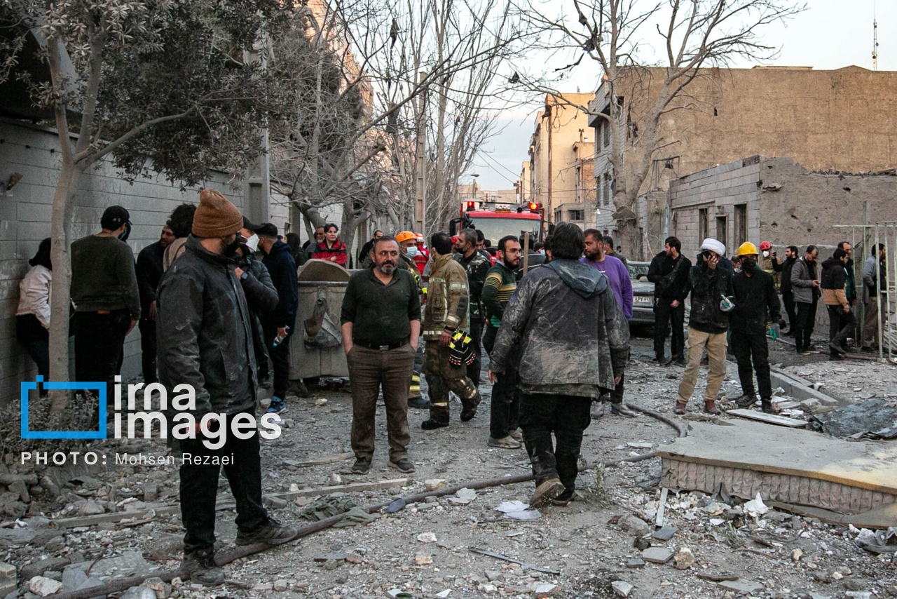 تصاویر ایرنا از حمله هوایی به منازل مسکونی در تهران