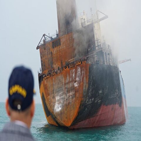 تصاویر رویترز از وضعیت کشتی‌هایی که در تنگه هرمز هدف قرار گرفتند