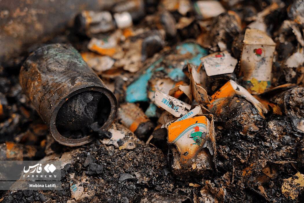 تصاویر: حمله موشکی به انبار ذخیره دارو و شیرخشک در همدان