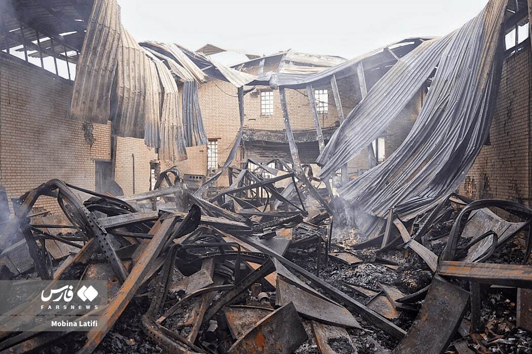 تصاویر: حمله موشکی به انبار ذخیره دارو و شیرخشک در همدان