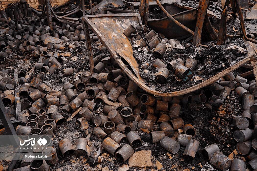 تصاویر: حمله موشکی به انبار ذخیره دارو و شیرخشک در همدان