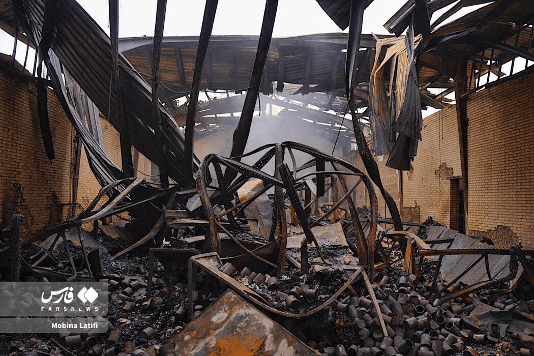 تصاویر: حمله موشکی به انبار ذخیره دارو و شیرخشک در همدان