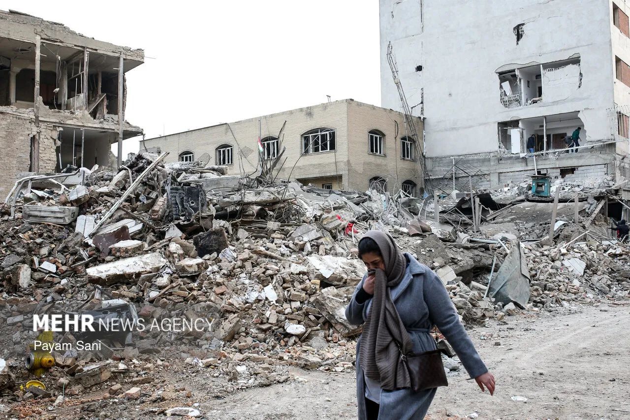 تصاویر مهر از حملات هوایی به محله بریانک تهران