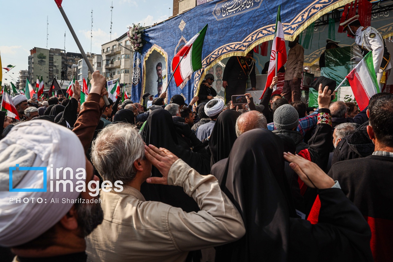 تصاویر: مراسم تشییع «علی لاریجانی»، «غلامرضا سلیمانی» و شهدای ناوشکن دنا