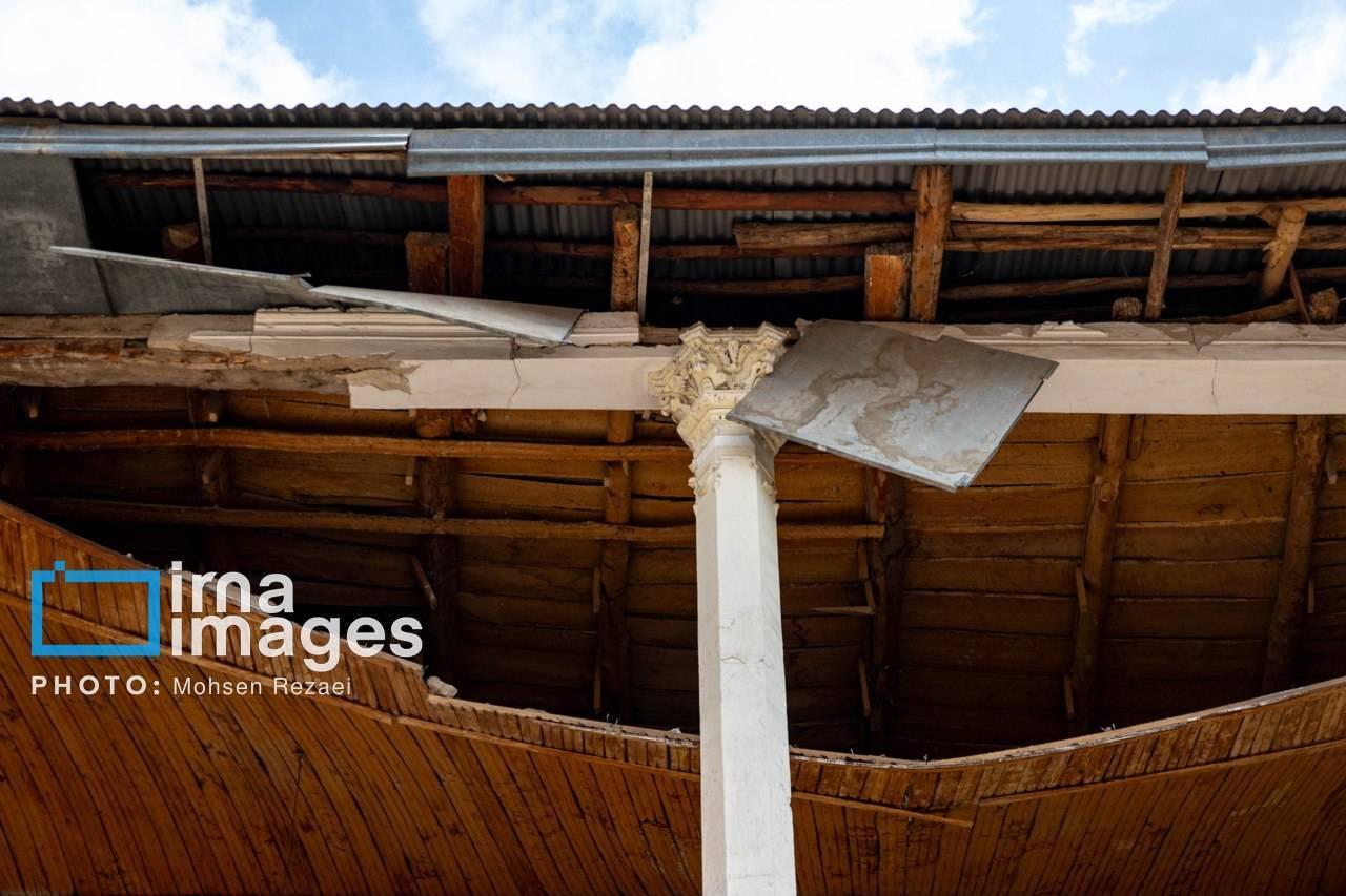 تصاویر ایرنا از ترکش‌های بمباران هوایی تهران به کاخ سعدآباد