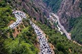 جاده کندوان یک طرفه است؛ ترافیک در هراز
