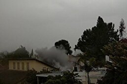 ببینید/ لحظه اصابت بمب موشک بارشی به رامات گان در تل‌آویو