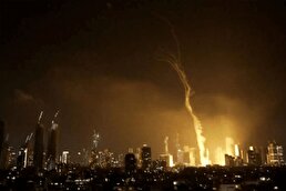 ببینید / ویدیویی از اصابت موشک به اسرائیل