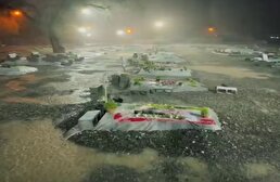 ببینید / شب های بارانی گلزار شهدای مدرسه شجره طیبه میناب