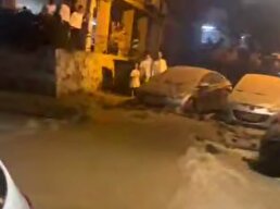 ویدیو / اصابت موشک خوشه‌ای ایران به لوله های آب در بنی براک اسرائیل