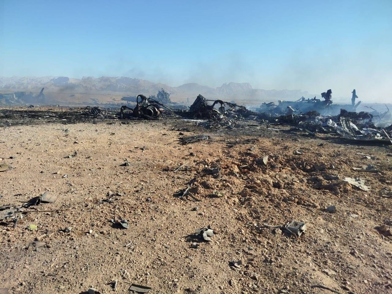 تصاویری از انهدام پرنده‌های امریکایی در ایران طی تعقیب جنگنده ساقط‌شده