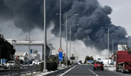 ببینید / آتش‌سوزی گسترده در پالایشگاه نفت باپکو در بحرین