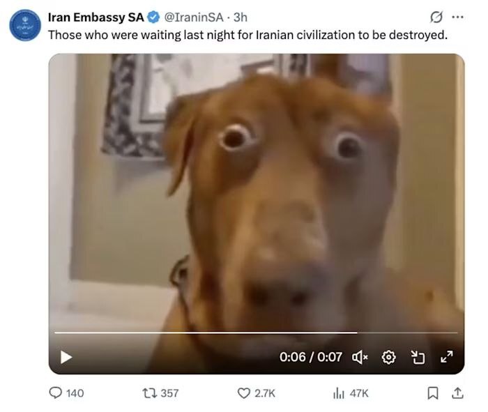 ایران چگونه با «میم‌ها» و ویدیو‌های لگویی، ترامپ را آزار داد؟ / توییتر قالیباف، ترامپ را که روزگاری برترین توییت کننده جهان بود، مدام دست می‌اندازد / «شکی نیست که ایران جنگ تبلیغاتی را برده و کاخ سفید در لاک دفاعی فرو رفته»