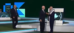 ببینید/ امتناع نماینده فلسطین از دست دادن با نماینده اسرائیل در کنگره فیفا