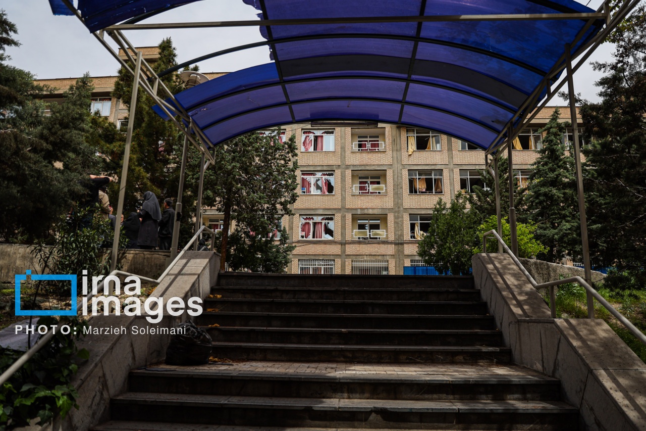 تصاویر: خسارات برجا مانده از جنگ رمضان در دانشگاه شهید بهشتی
