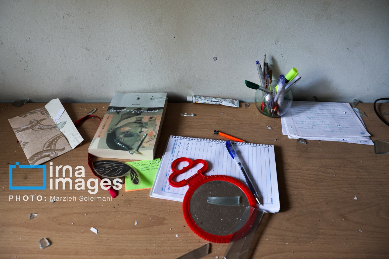 تصاویر: خسارات برجا مانده از جنگ رمضان در دانشگاه شهید بهشتی