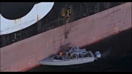 ویدیو / اولین تصاویر از توقیف کشتی‌های کانتینربر متخلف در تنگه هرمز توسط سپاه