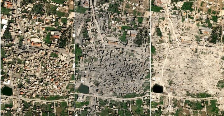 مهر: تصاویر ماهواره‌ای سی‌ان‌ان از مقیاس تخریب اسرائیل در لبنان