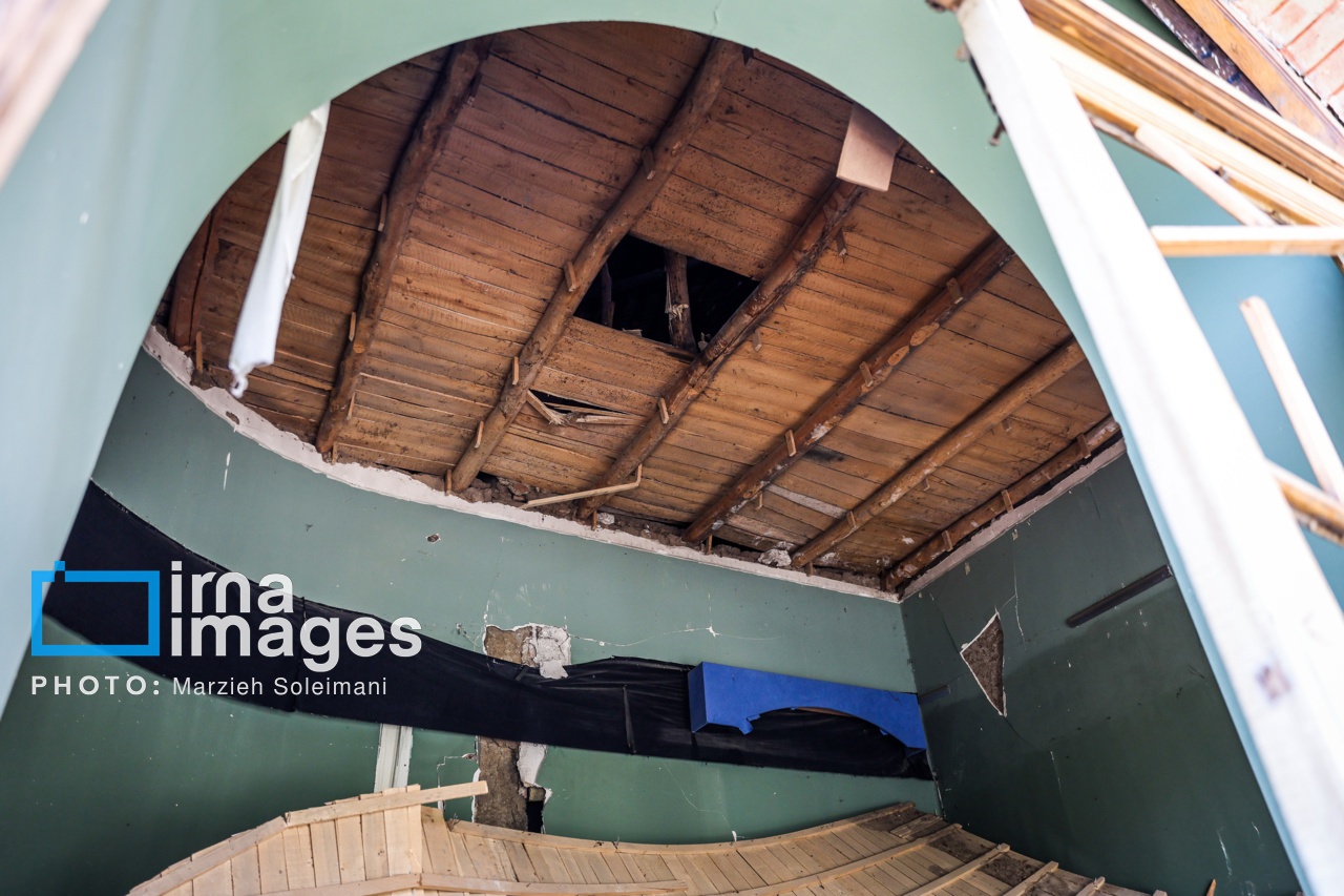 تصاویر: خسارات برجا مانده از جنگ رمضان در کاخ سعدآباد