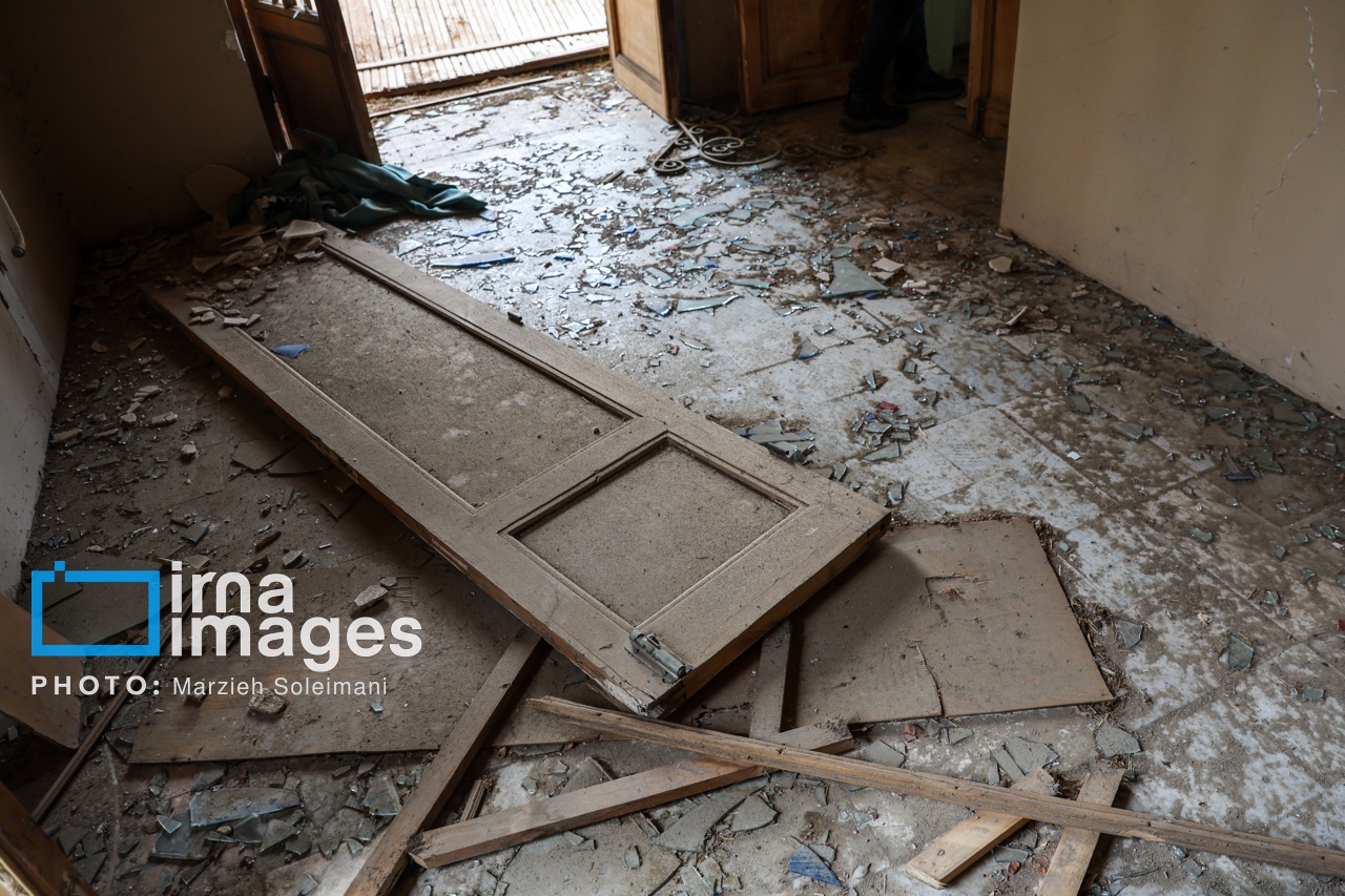 تصاویر: خسارات برجا مانده از جنگ رمضان در کاخ سعدآباد