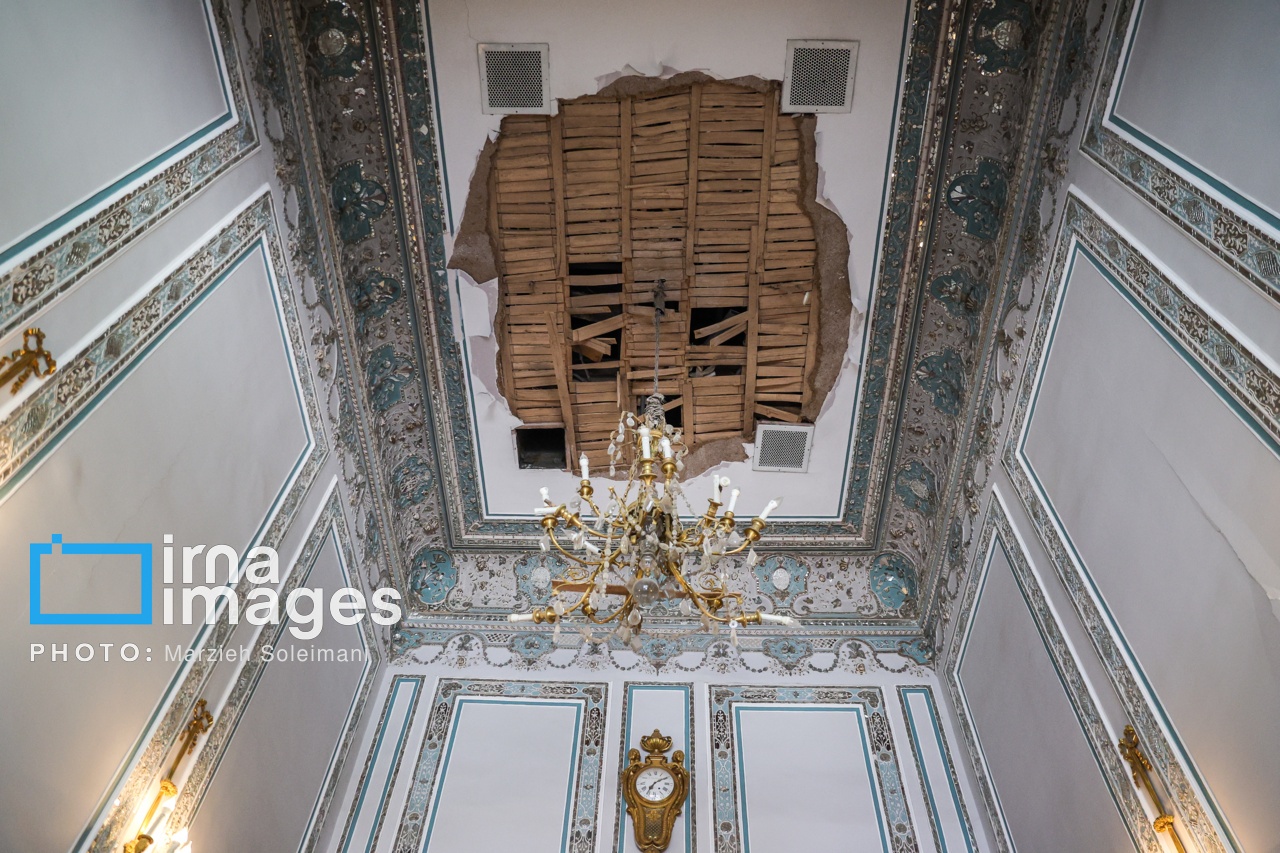 تصاویر: خسارات برجا مانده از جنگ رمضان در کاخ سعدآباد