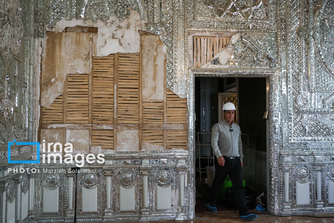 تصاویر: خسارات برجا مانده از جنگ رمضان در کاخ سعدآباد