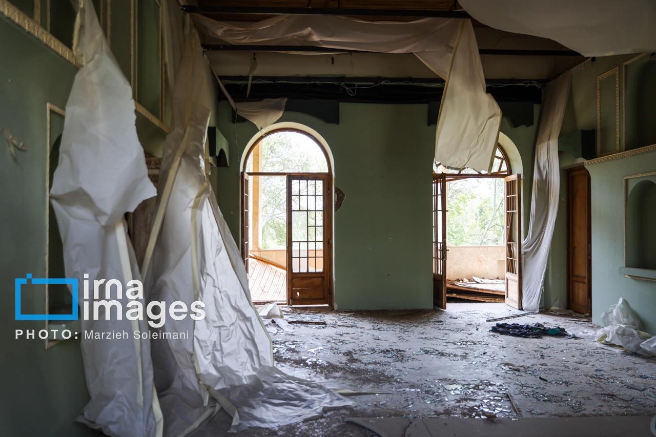 تصاویر: خسارات برجا مانده از جنگ رمضان در کاخ سعدآباد