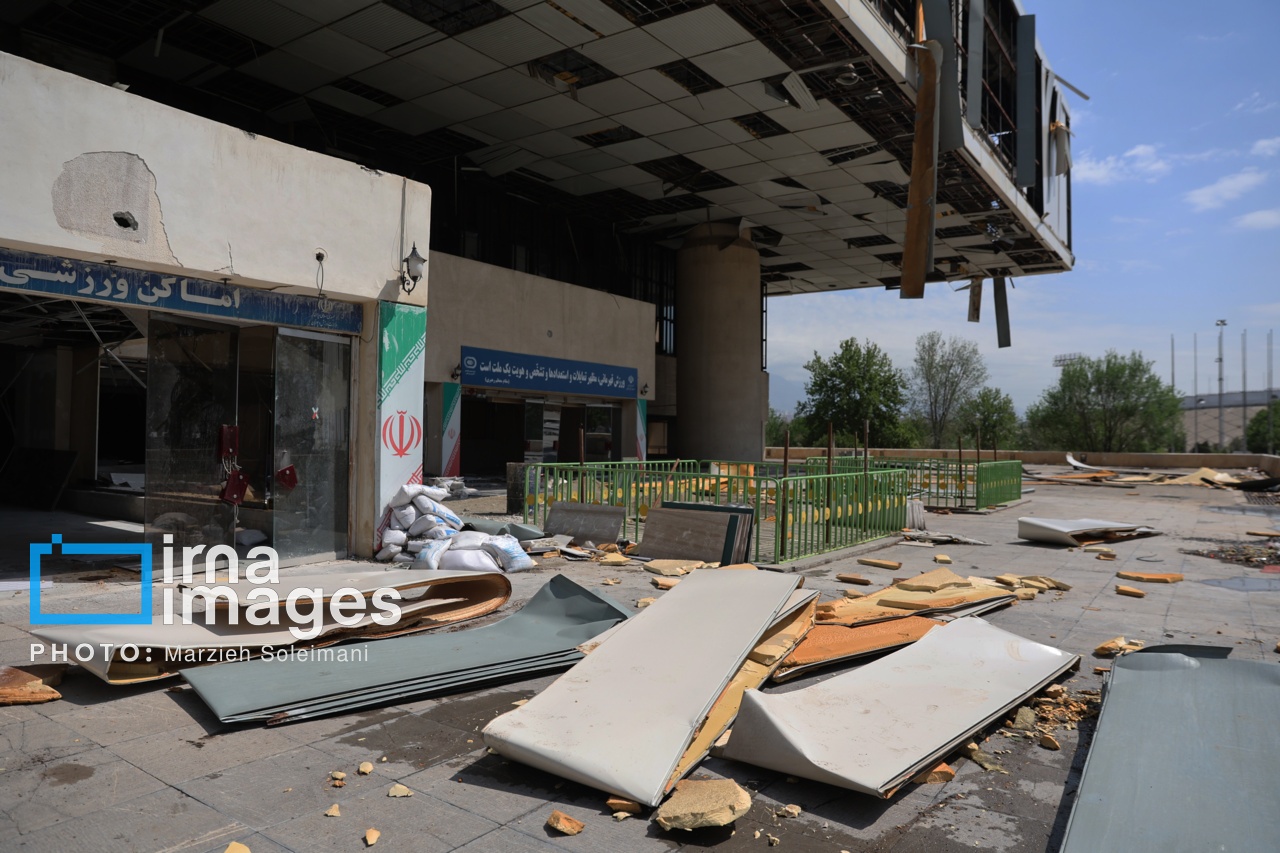 تصاویر: خسارات جنگ رمضان در مجموعه ورزشی آزادی