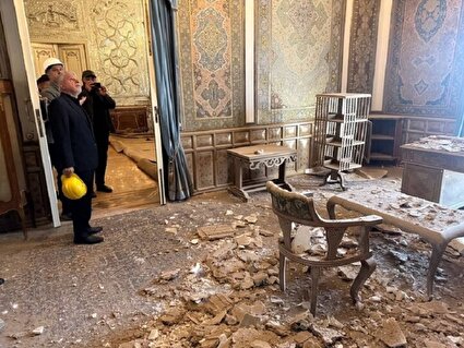 ببینید / انتشار تصاویر جدیدی از خسارت‌های وارد شده به کاخ سعد‌آباد