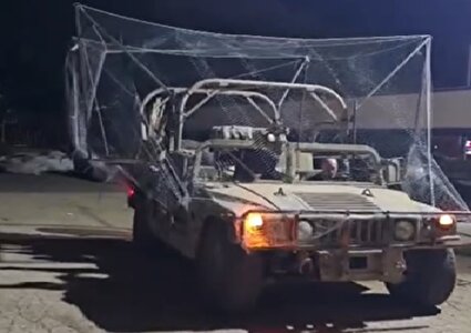 ببینید / حفاظ توری خودروهای ارتش رژیم صهیونیستی برای در امان ماندن از حملات پهپادی حزب الله