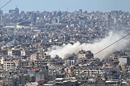 ببینید / حمله اسرائیل به ساختمانی در ضاحیه بیروت
