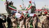 تصاویر : ورود پیکر ۱۳۵ شهید دوران دفاع مقدس از مرز آبی اروند