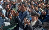 حضور رهبر طالبان در نماز عید فطر / دومین حضور هبت‌الله آخوندزاده در انظار عمومی در ۶ سال