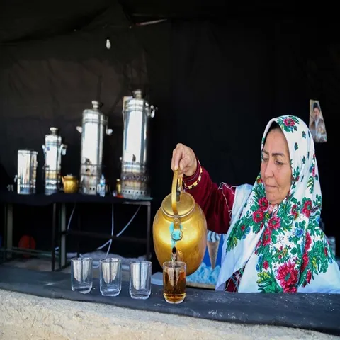 تصاویر: مواکب ورودی شمالی مشهد پیش از مراسم تشییع رهبر شهید