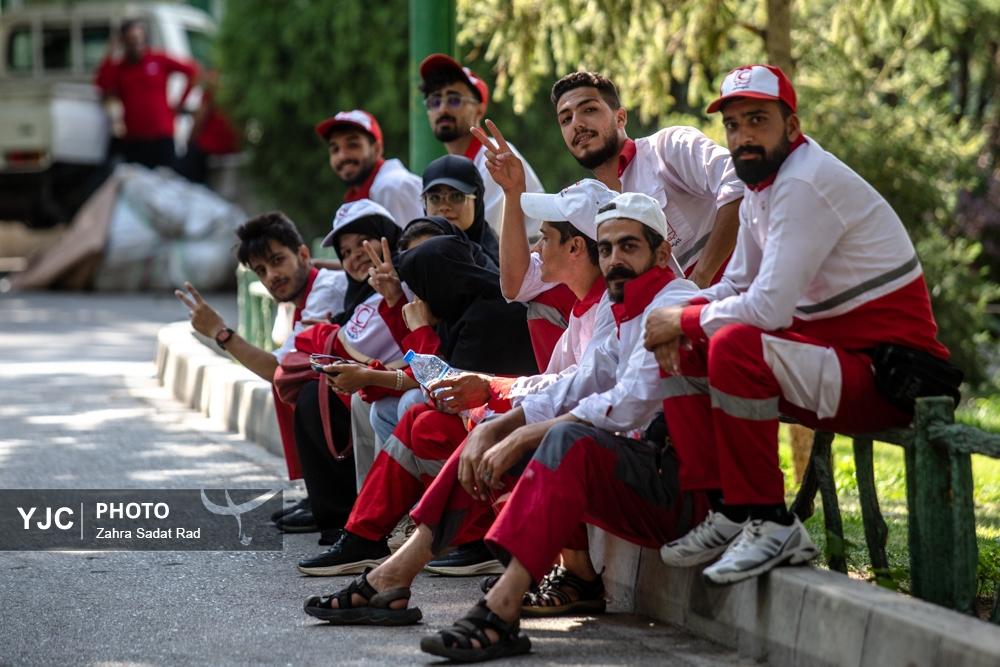 تصاویر: برپایی هزاران چادر در پارک ملت تهران برای عزاداران رهبر شهید