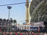 ببینید/ ویدیوی هوایی از مراسم نماز بر پیکر رهبر شهید