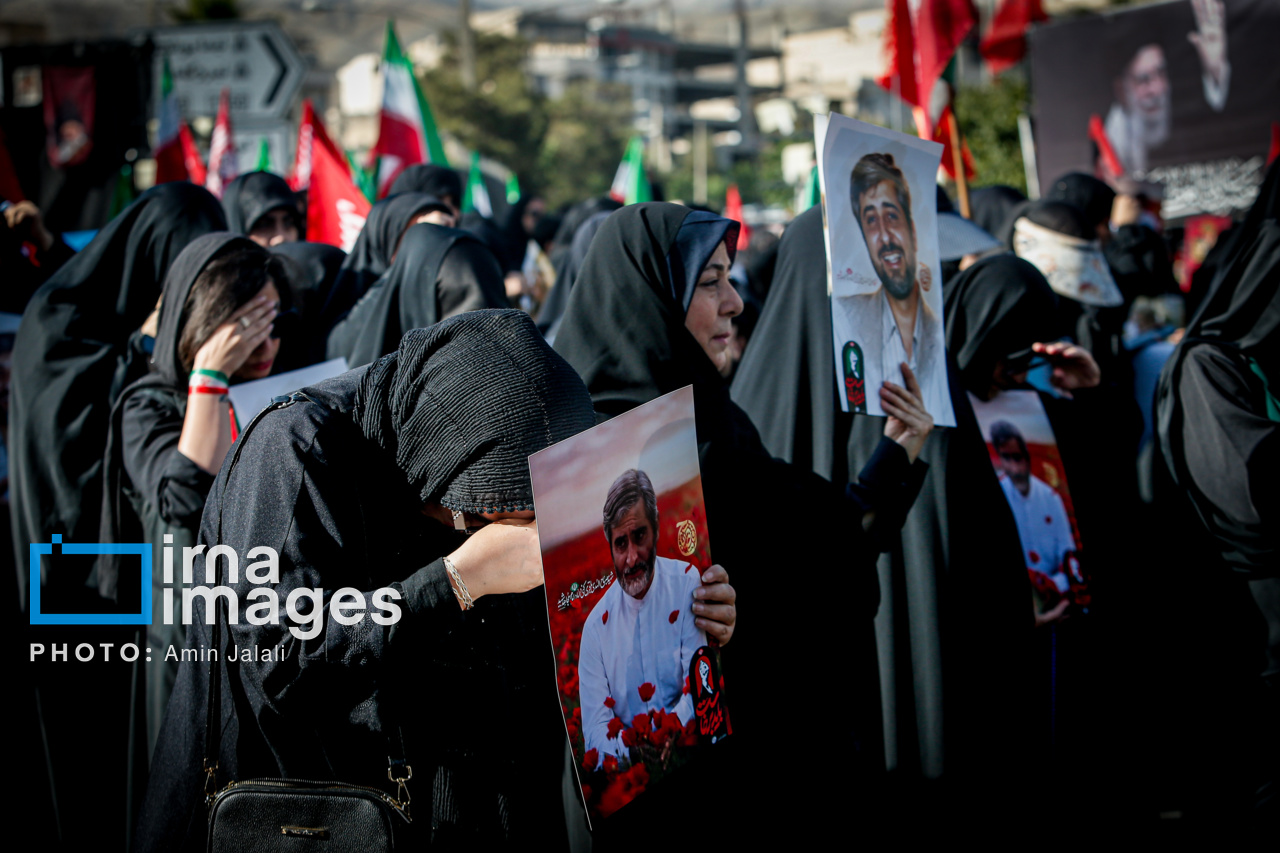 تصاویر: تشییع پیکر شهید «مصباح‌الهدی باقری‌کنی»، داماد رهبر شهید انقلاب