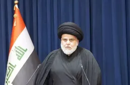 ببینید/ حضور مقتدی صدر در بین عزاداران رهبر شهید انقلاب در نجف