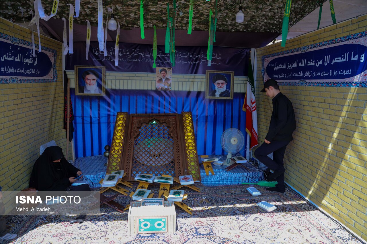 تصاویر: مواکب ورودی شمالی مشهد پیش از مراسم تشییع رهبر شهید