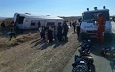 واژگونی اتوبوس در جاده قهستان استان خراسان جنوبی؛ ۴ نفر جان باختند
